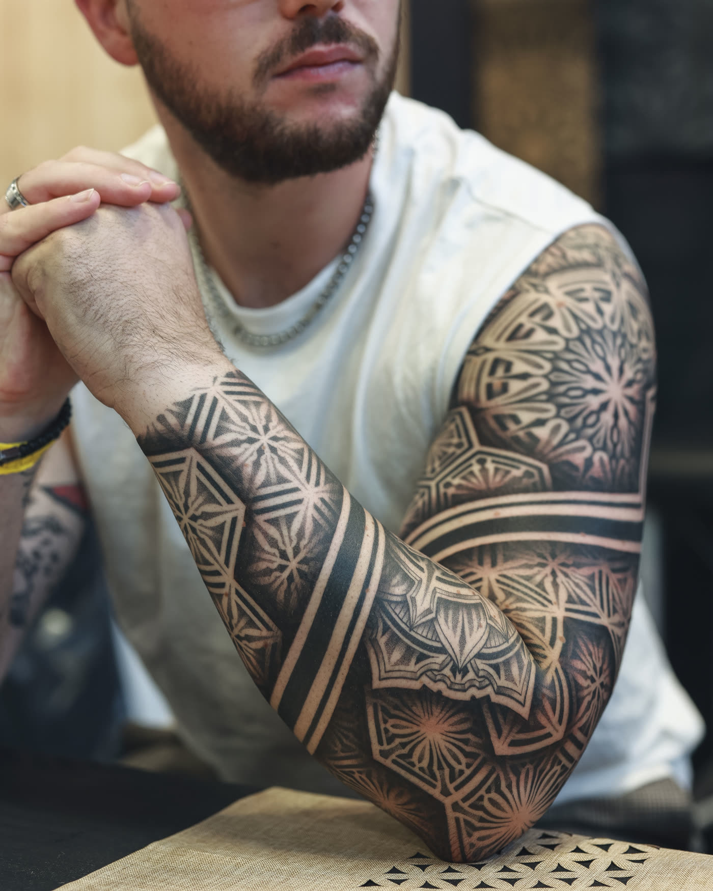 Manchette, fleur de vie et mandalas